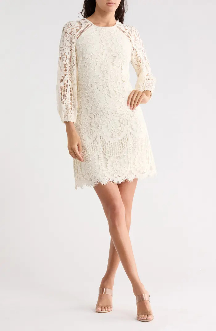 Raglan Long Sleeve Lace Dress | Nordstrom Rack