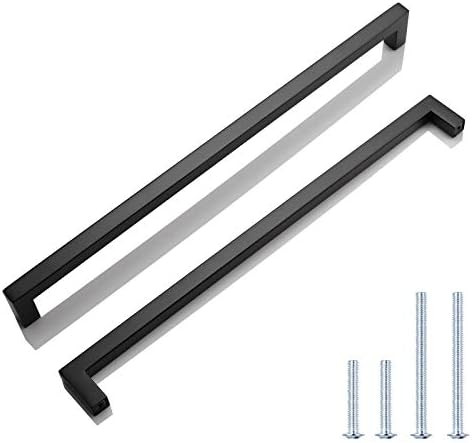 KNOBWELL 6 Pack Black Stainless Steel Cabinet Pull Bathroom Cabinet Handles Kitchen Cupboard Hand... | Amazon (US)