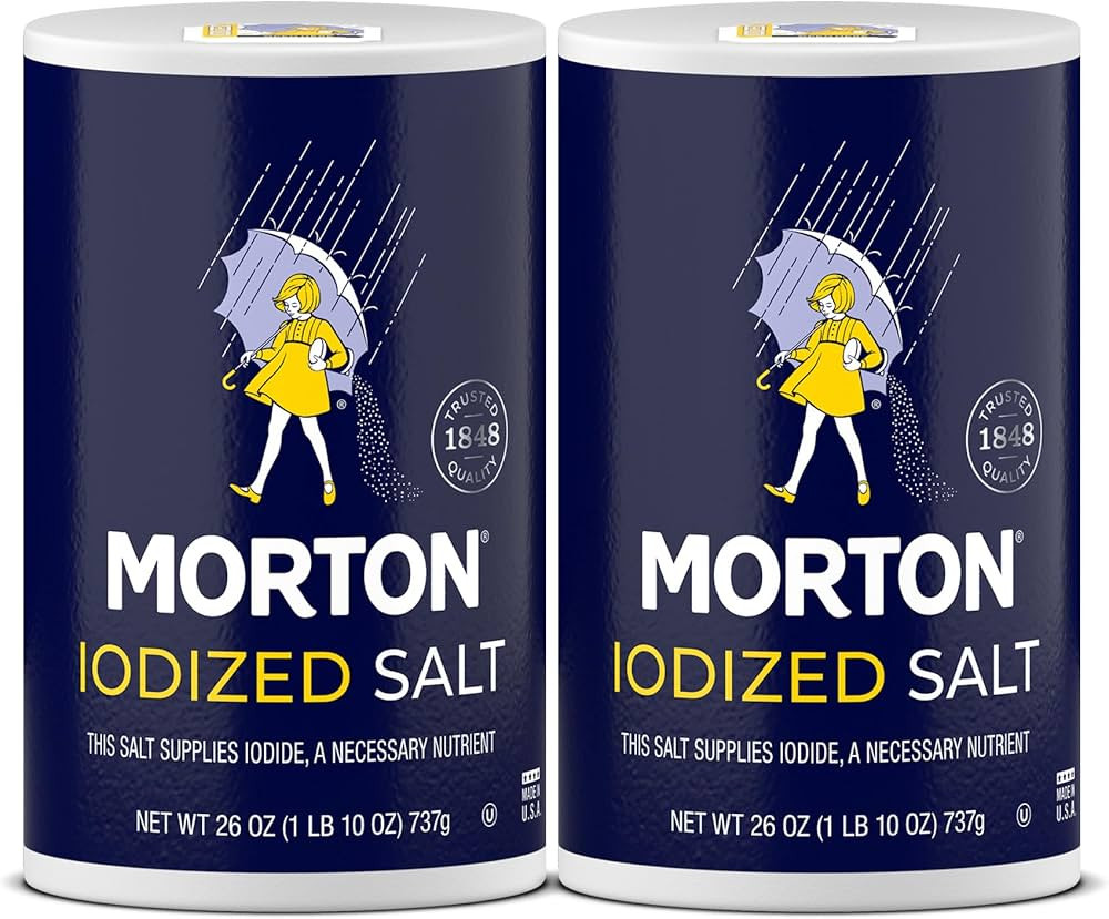 Morton Iodized Salt, All-Purpose, (26 oz), 2-Pack - All-Purpose, Perfect for Cooking & Table Use | Amazon (US)