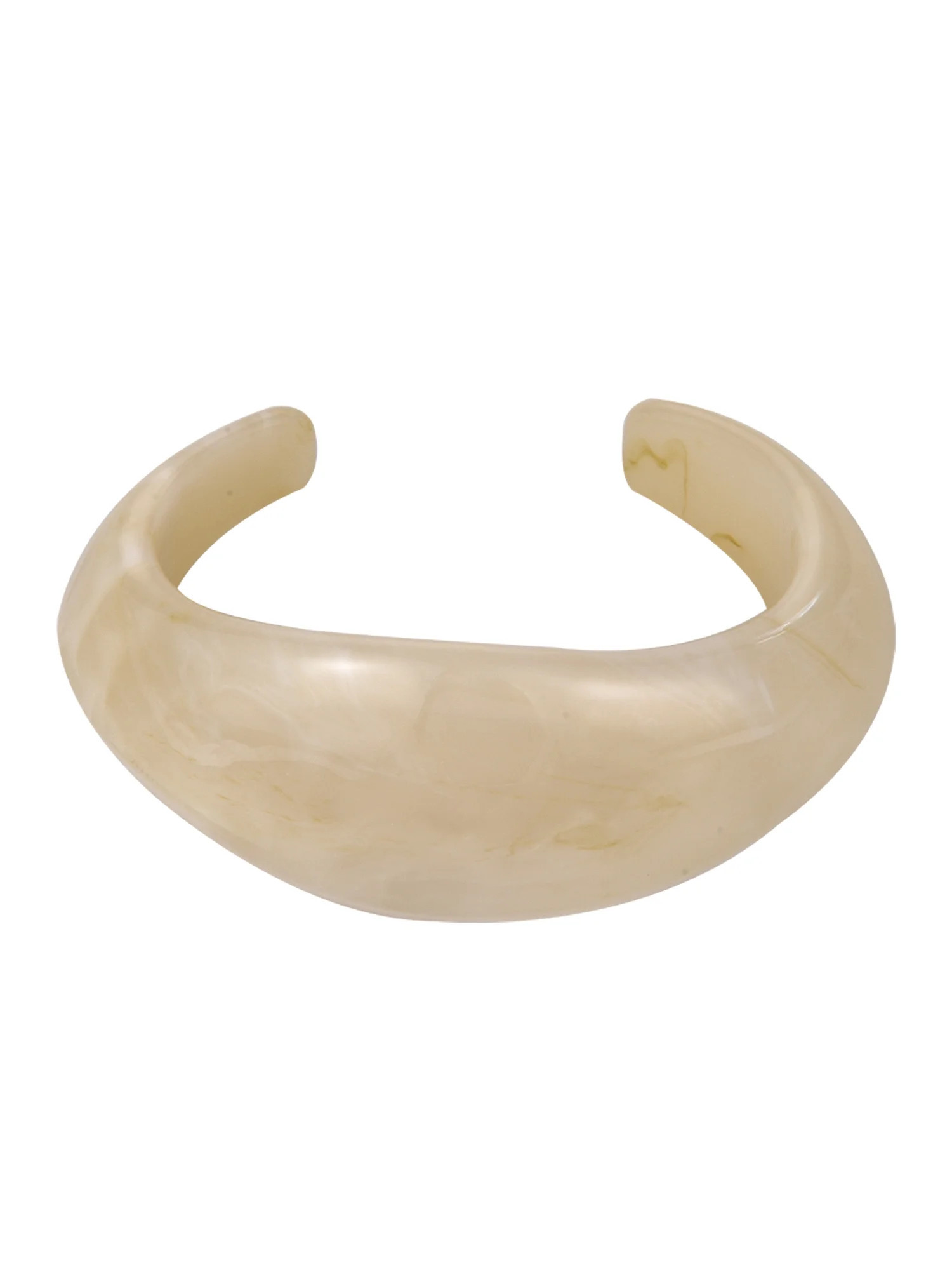 Time and Tru Milky Ivory Swirl Acrylic Cuff Bracelet | Walmart (US)