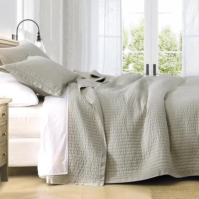 PANGUSHAN Quilt Set Queen Size, 100% Cotton Quilt Bedding Set Bedspread, Pick-Stitch Handcrafted ... | Amazon (US)