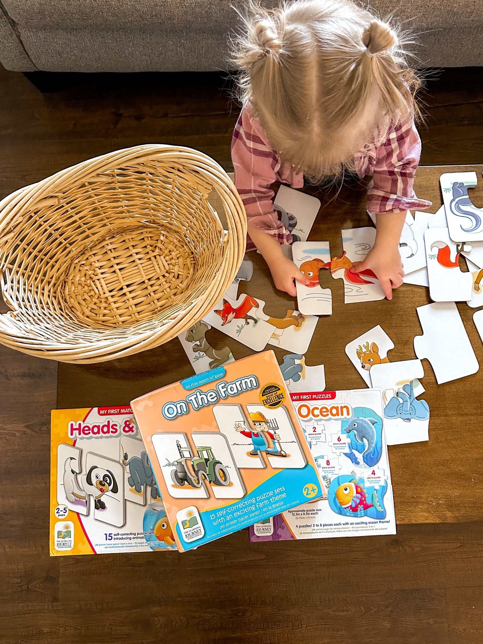 My toddler LOVES playing with her puzzles! She also loves animals and can name most of the ones found in these puzzles! These are so great to keep little ones entertained for a long time! 

#LTKFindsUnder50 #LTKFamily #LTKKids