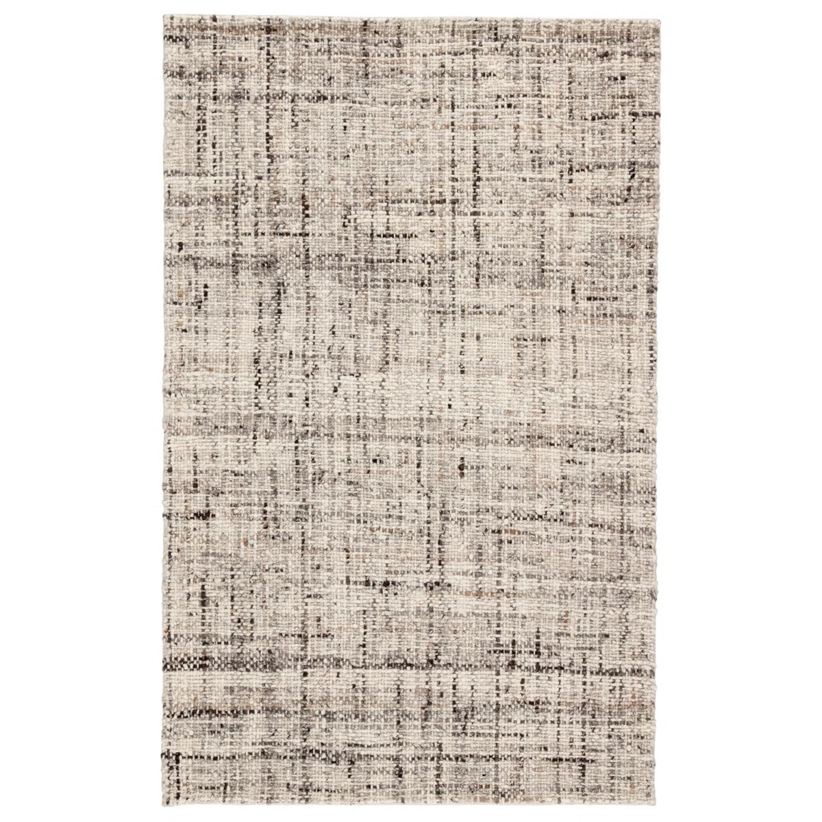 Elya Handmade Dhurrie Wool Gray Area Rug | Wayfair North America