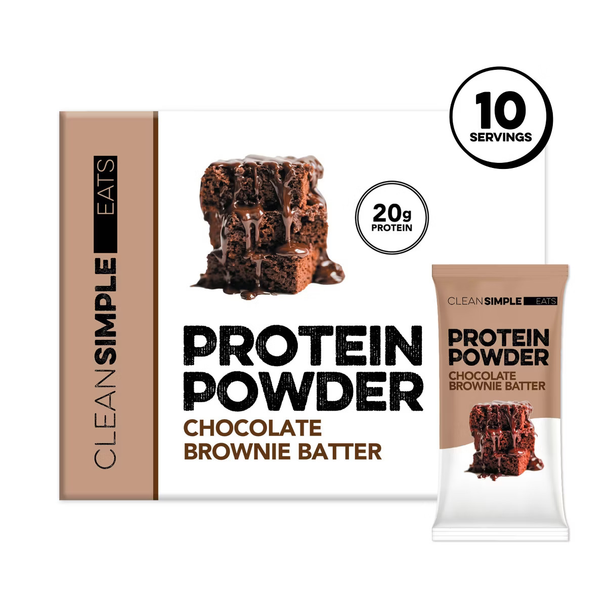 Clean Simple Eats Protein Powder Sticks - Chocolate Brownie Batter - Whey Protein Isolate - 12oz/... | Target