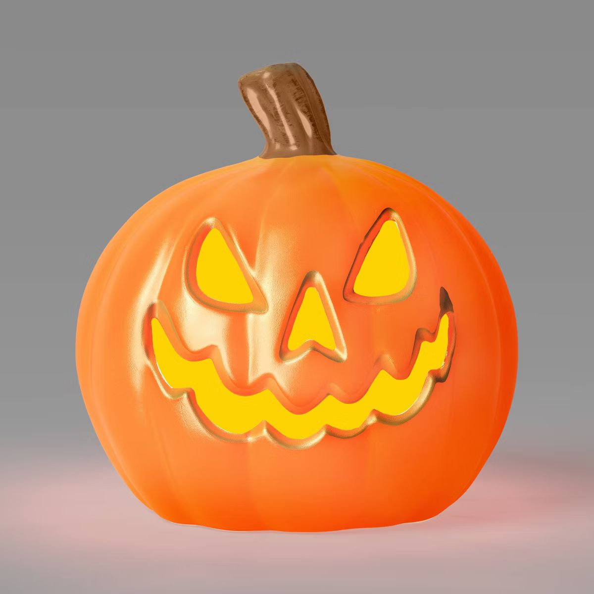 9" Light Up Pumpkin with Timer Halloween Decorative Prop Orange with 6 Teeth - Hyde & EEK! Boutiq... | Target