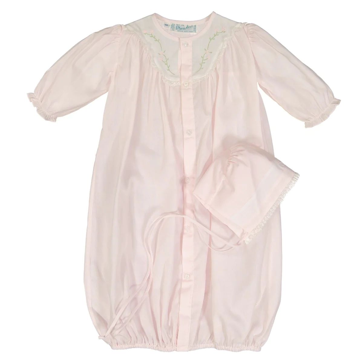 Girls Embroidered Yoke Take Me Home Gown | Grace and James Kids