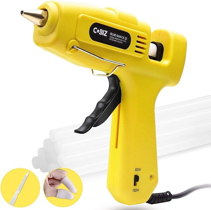 Hot Glue Gun High Temp-Cobiz Full Size (Not Mini) 60/100W Dual Power Heavy Duty Melt Glue Gun Kit... | Amazon (US)