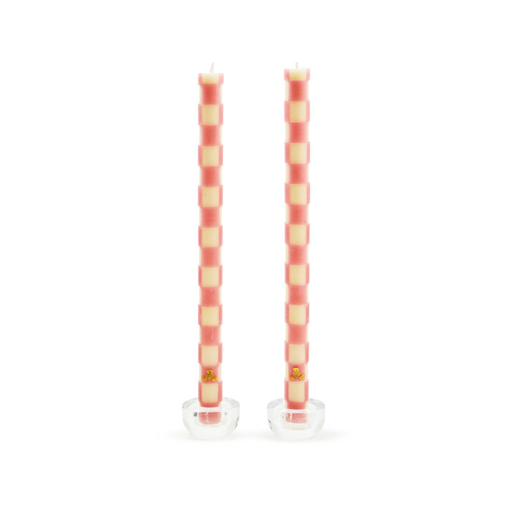 Check Black & Ivory Dinner Candles, Set of 2 | MacKenzie-Childs