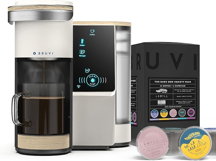 BRUVI Single-Serve Coffee Maker Bundle | Brews Coffee, Espresso, Cold Brew, Matcha Green Tea & Mo... | Amazon (US)