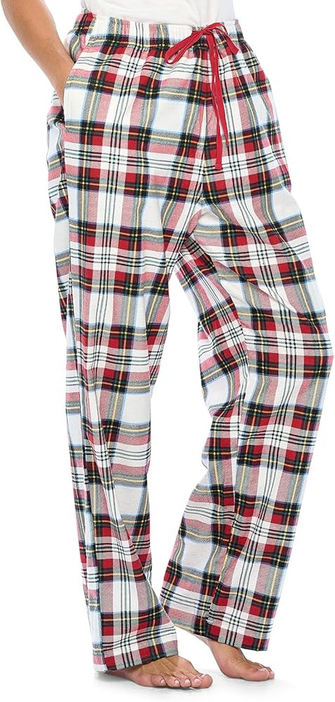 Casual Nights Women's Flannel Pajama Sleep Pants, Soft Plaid Pjs Bottoms | Amazon (US)