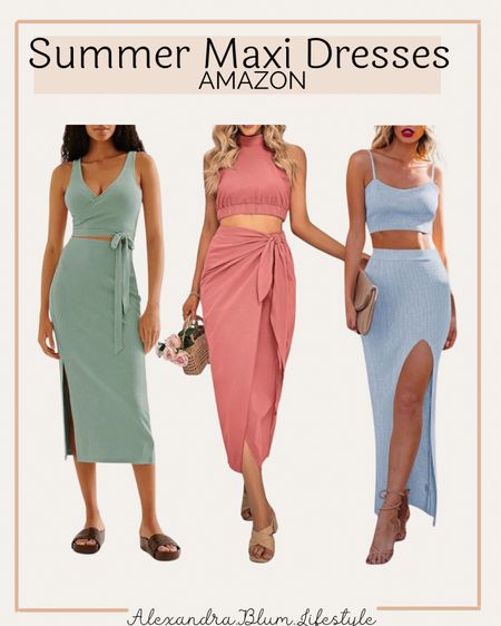Summer Midi body con dresses from Amazon! Summer casual dresses! Vacation dress! Maxi dress! Beach dress! Spring dress! Summer two piece skirt and top! Vacation outfit! Midi skirt set! Matching set

#LTKparties #LTKfindsunder100 #LTKmidsize