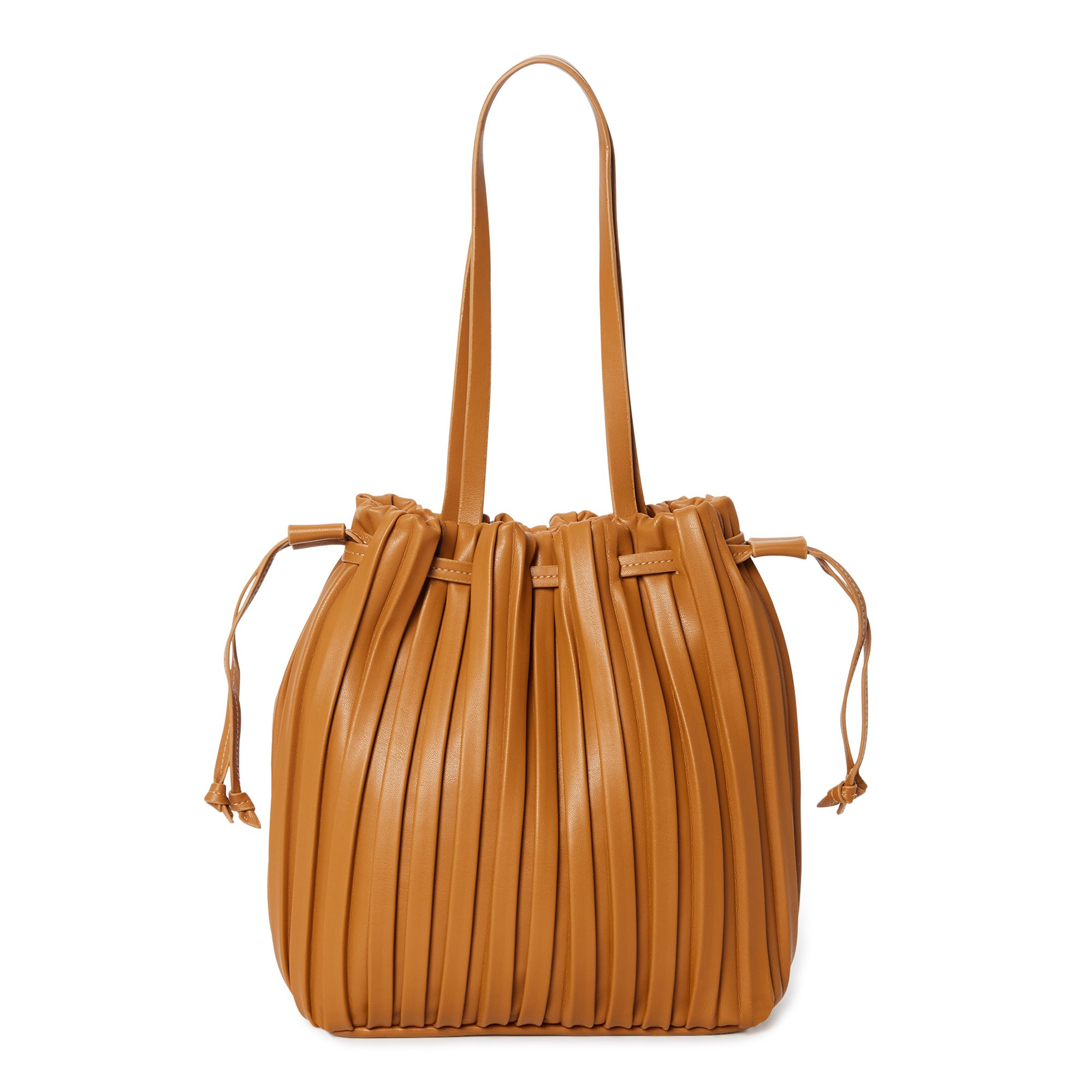 Time & Tru Women's Pleated Bucket Handbag | Walmart (US)