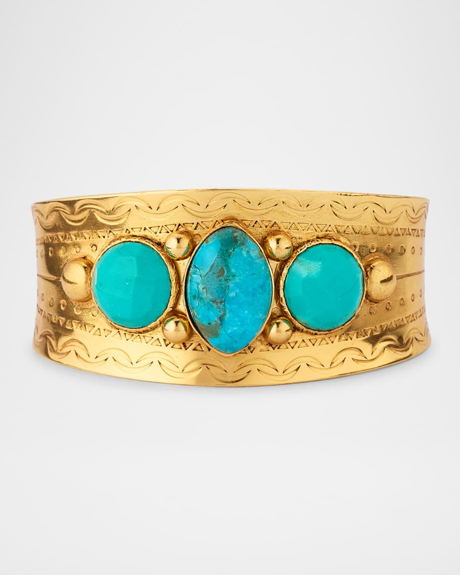 Gas Bijoux Turquoise Cabochon Cuff Bracelet | Neiman Marcus