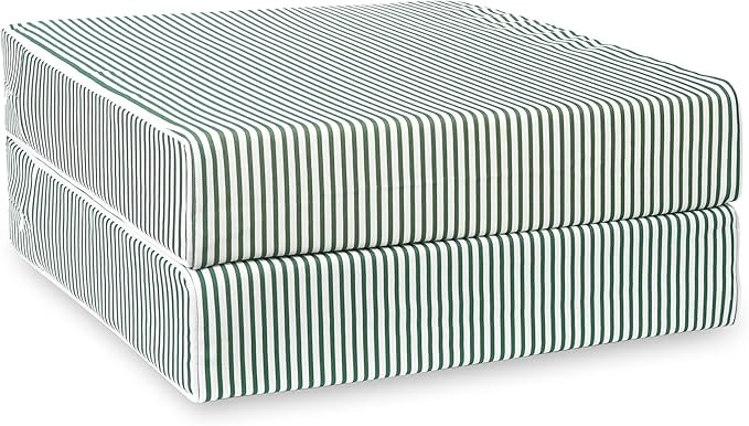 Hofdeco Premium Coastal Patio Indoor Outdoor Seat Cushion Cover Only Set of 2, 20”x20”x4” W... | Amazon (US)