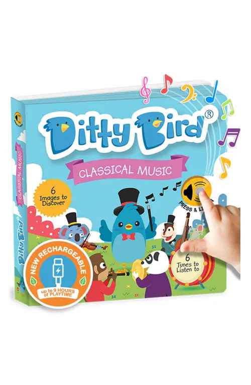 Ditty Bird Kids' Interactive Classical Music Sound Book in Blue at Nordstrom | Nordstrom
