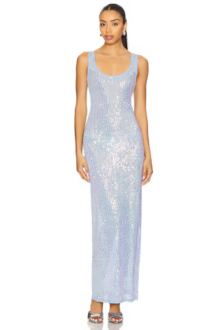 Lovers and Friends Katrine Maxi Dress in Light Blue Sequin from Revolve.com | Revolve Clothing (Global)