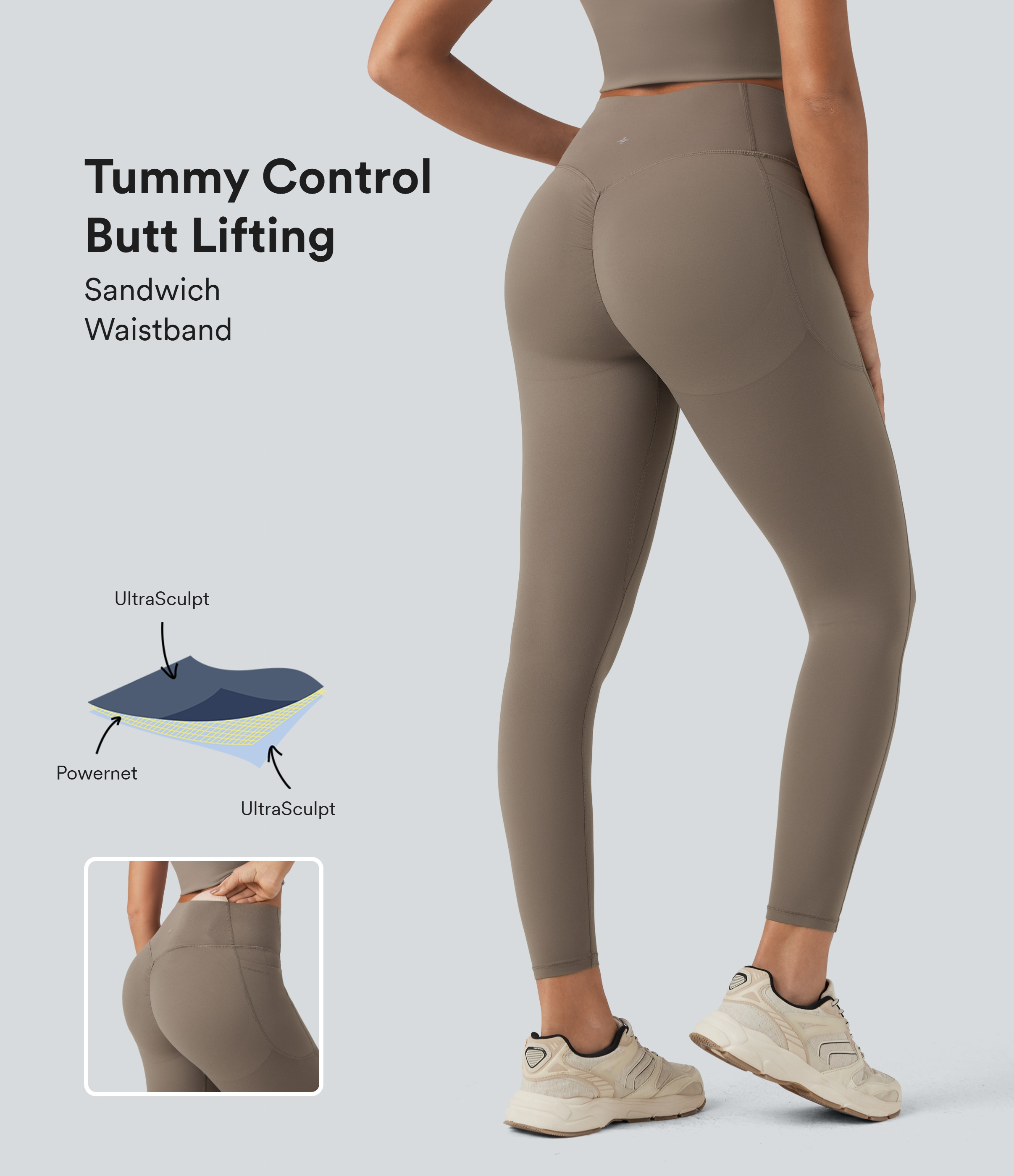 Halara UltraSculpt™ SoCinched High Waisted Scrunch Butt Lifting Tummy Control Training Leggings... | HALARA