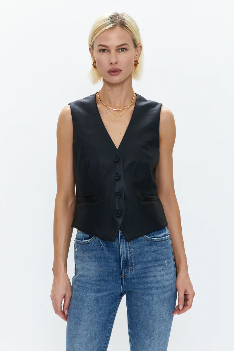 Vero Fitted Vest - Slate Black | Pistola Denim
