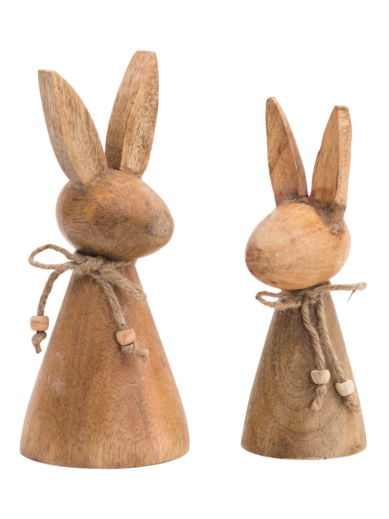 Set Of 2 Wooden Bunnies | TJ Maxx