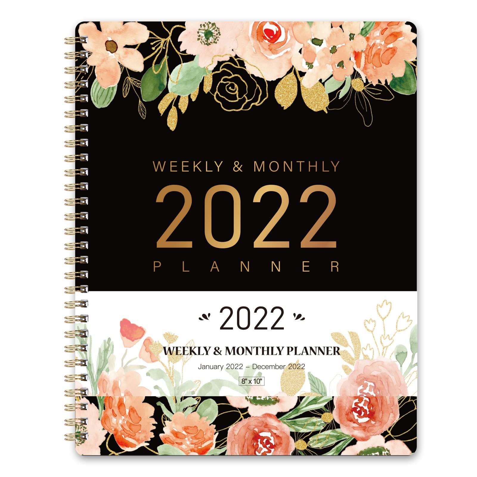 2022 Planner - 2022 Weekly Monthly Planner, Jan 2022 - Dec 2022, 8" x 10", To-Do List, Twin Wire Bin | Amazon (US)