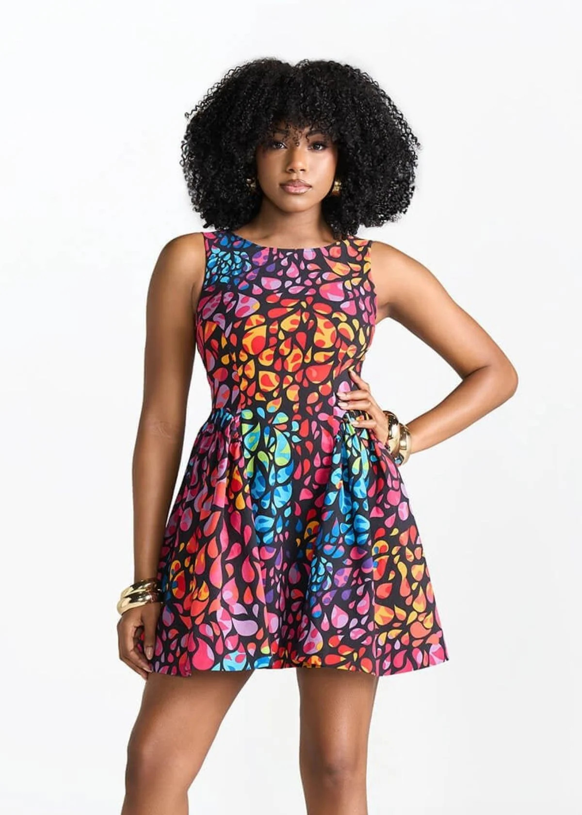 D'IYANU Tadala Women's African Print Stretch Mini Dress (Fuchsia Kaleidoscope) - Tadala Women's African Print Stretch Mini Dress (Fuchsia Kaleidoscope) | Shop.app