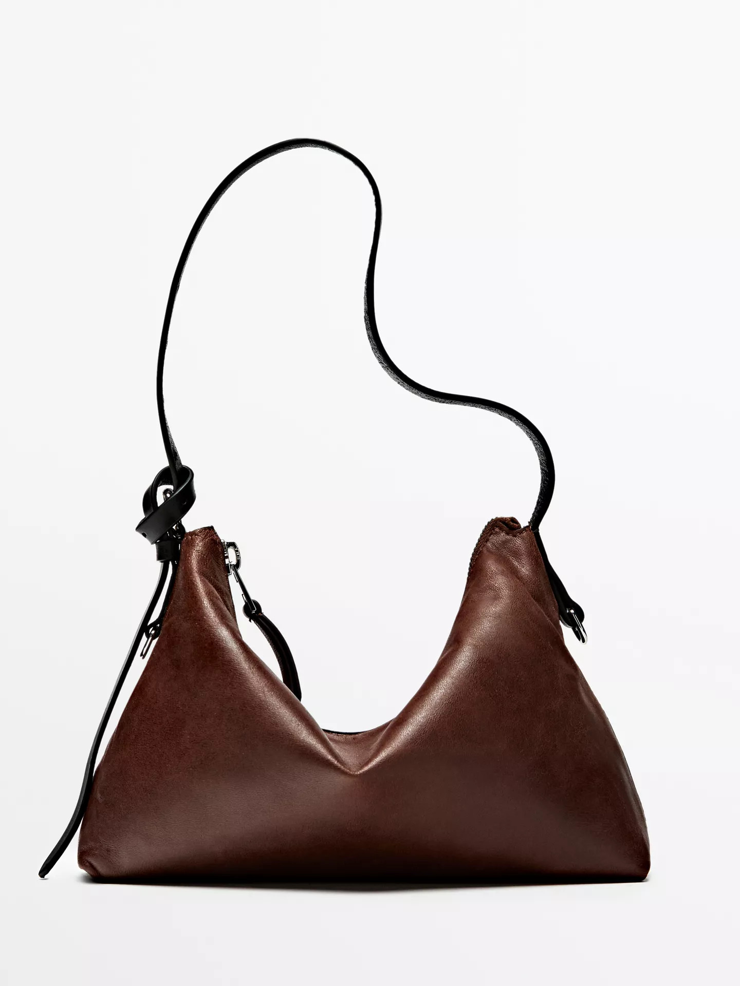 Bag made of sheepskin with a nappa finish.  One carry handle and one detachable, adjustable shoul... | Massimo Dutti UK