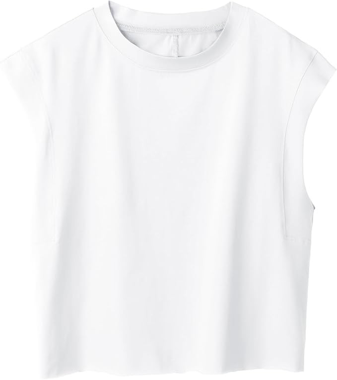 Ainangua Oversized Tank Top for Women Sleeveless Athletic Cropped Activewear Workout Yoga Gym Top... | Amazon (US)