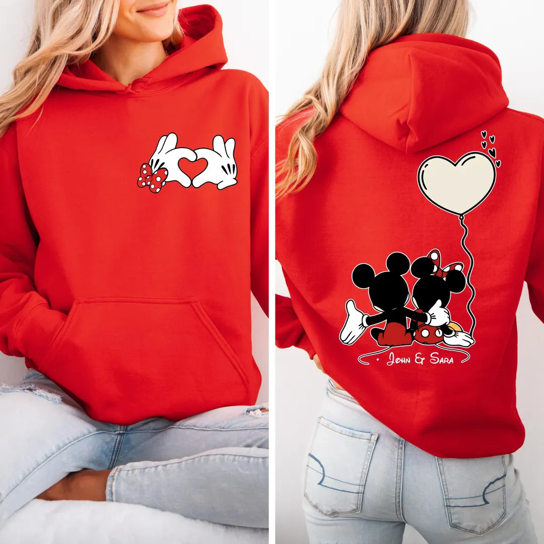 Disneyland Sweethearts Nite Hoodie, Custom Mickey and Friends Valentine’s Day Sweatshirt, Retro... | Etsy (US)