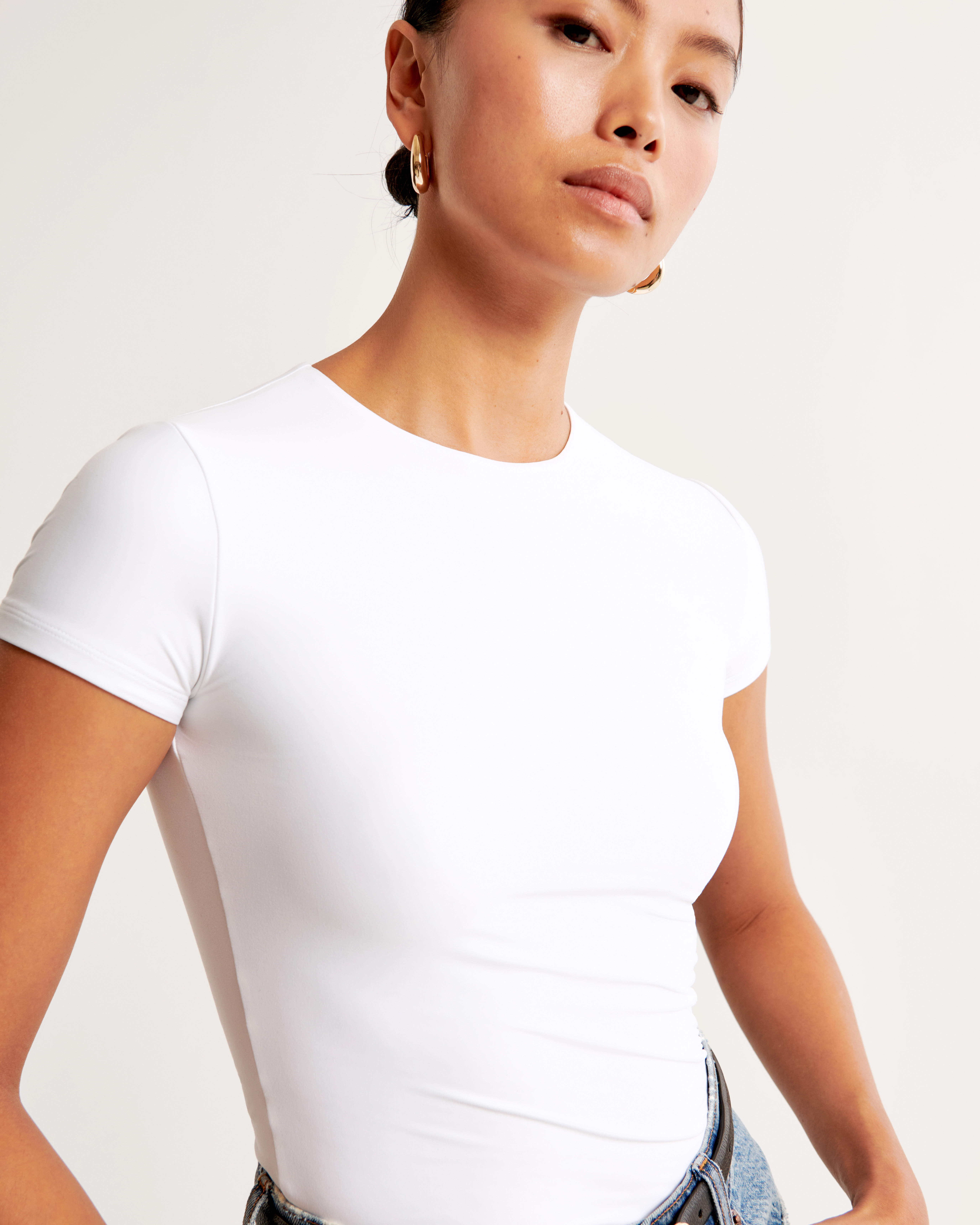 Soft Matte Seamless Tuckable Baby Tee | Abercrombie & Fitch (US)