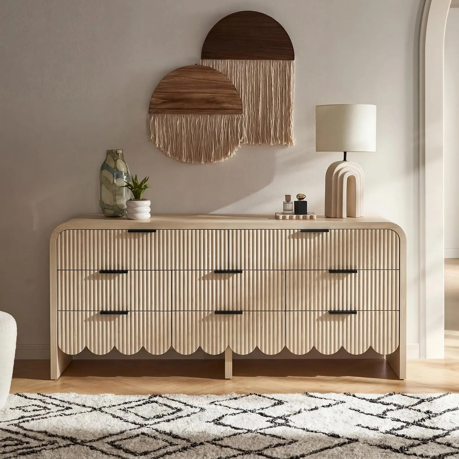 8 Drawer Dresser with Fluted Wave Panel | Wayfair North America
