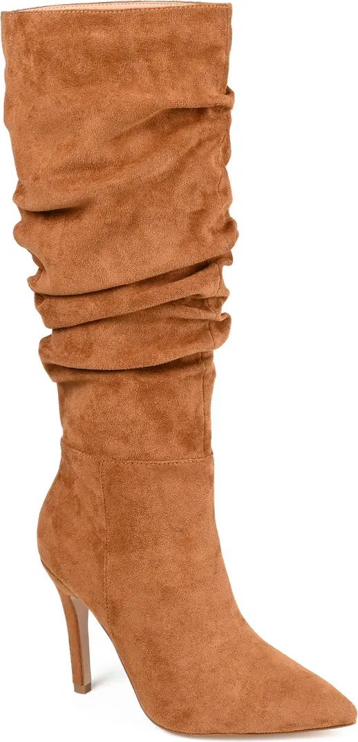 Sarie Ruched Shaft Pointed Toe Stiletto Boot - Extra Wide Calf (Women) | Nordstrom Rack