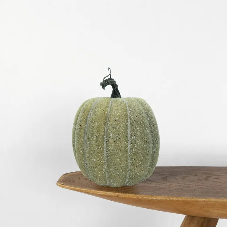 Fall, Harvest 6.5 in Small Splatter Tall Green Foam Pumpkin Decoration, Way to Celebrate - Walmar... | Walmart (US)
