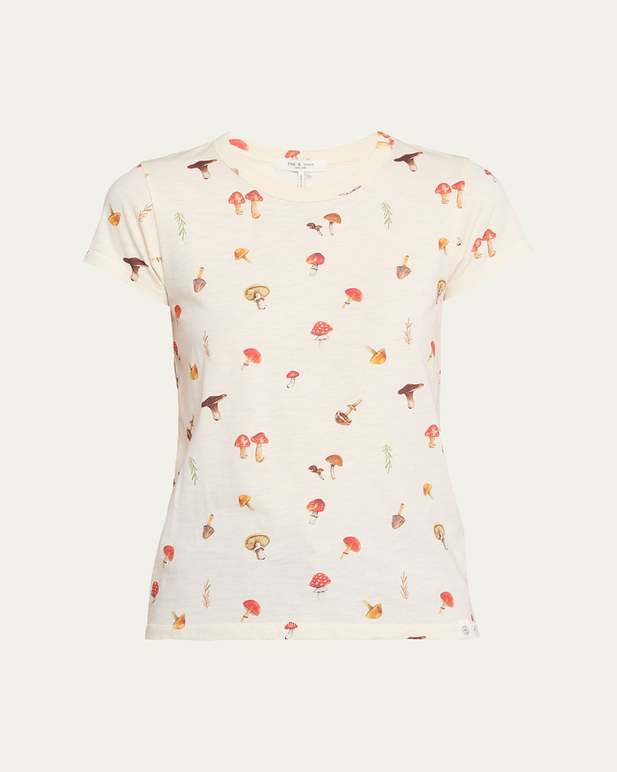 Crewneck Mushroom-Print Tee | Bergdorf Goodman