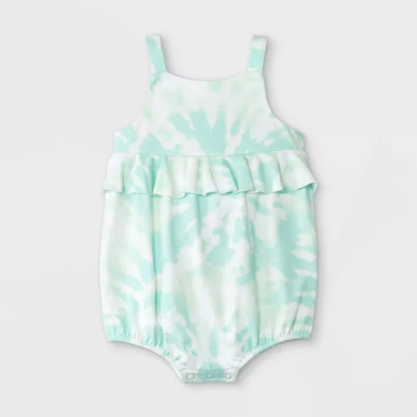 Baby Girls' Tie-Dye Romper - Cat & Jack™ Mint | Target
