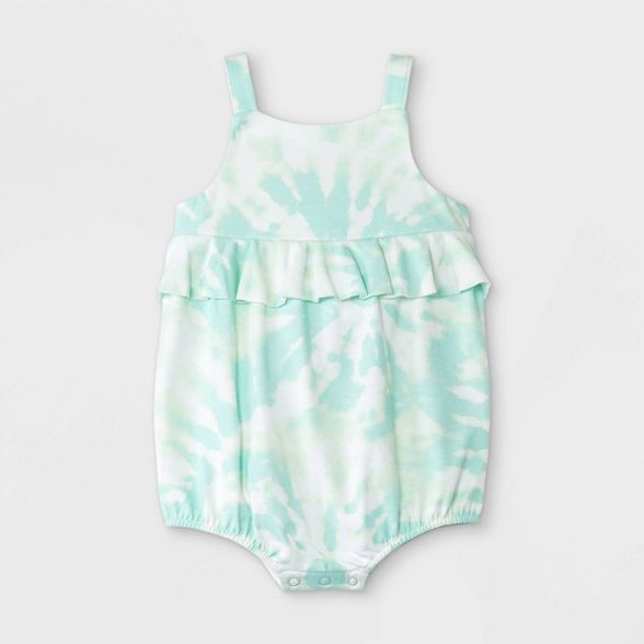 Baby Girls' Tie-Dye Romper - Cat & Jack™ Mint | Target