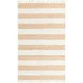 Unique Loom Striped Chindi Rag Rug Beige/Ivory 5' 1" x 8' Rectangle Hand Made Striped Modern Perf... | Walmart (US)