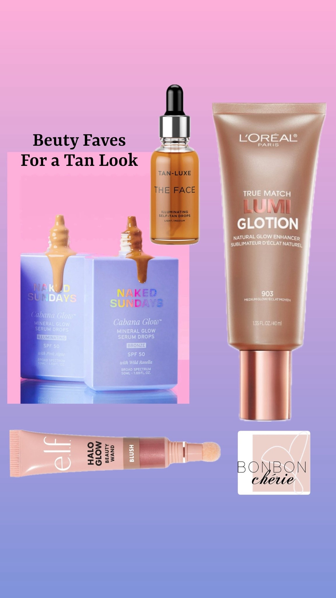 So many compliments when I use this combo for a healthy tan look 
Summer Look
TanLuxe Face Drops medium 
Cabana SPF 50 illuminating+bronze 
Lumi 903 
Elf halo glow -blush 


#LTKBeauty #LTKSeasonal #LTKSaleAlert