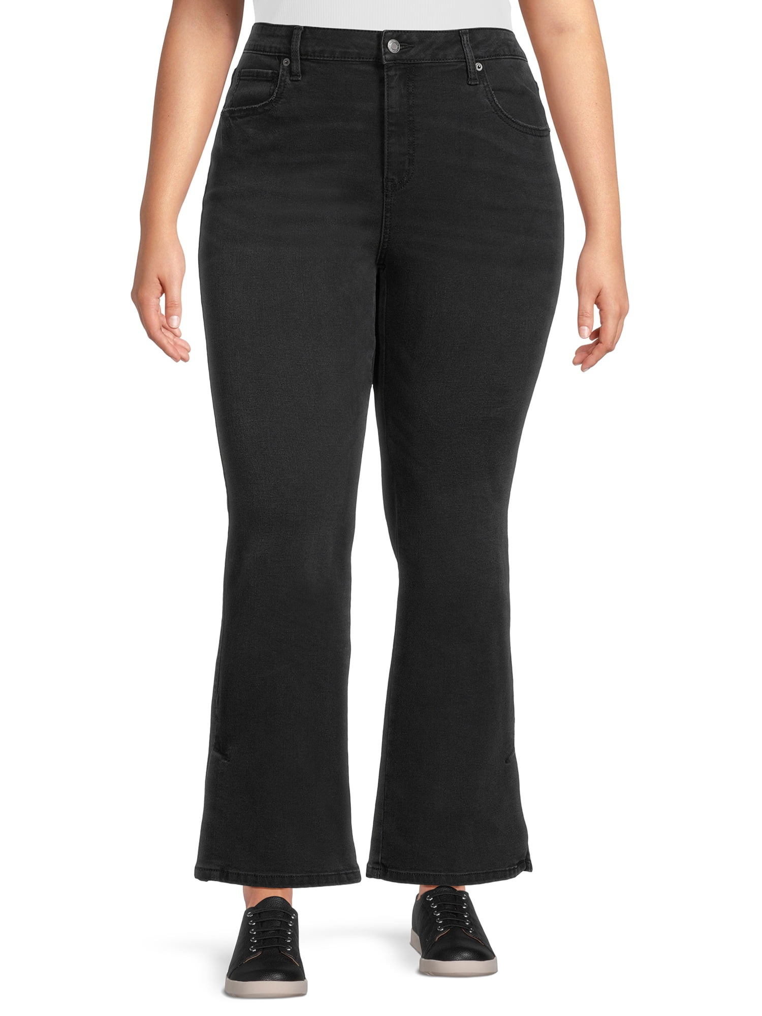 Time and Tru Women's Mid Rise Bootcut Jeans, 31" Inseam | Walmart (US)