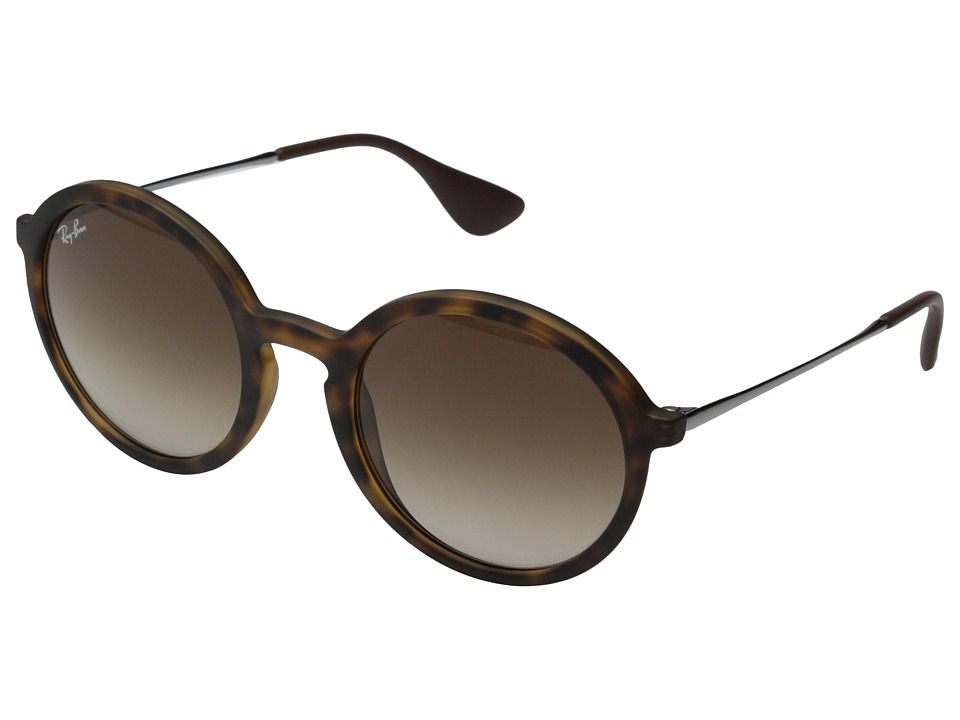 Ray-Ban - RB4222 50mm (Havana Rubberized/Brown Gradient) Fashion Sunglasses | Zappos