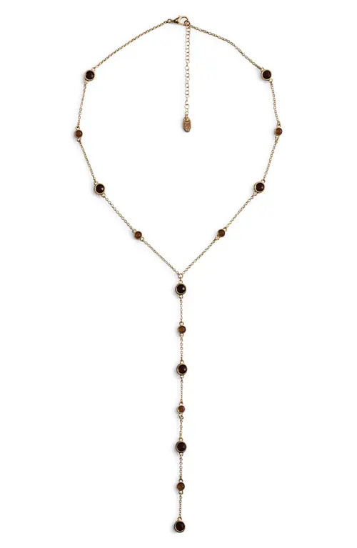 MANGO Crystal Y-Necklace in Gold at Nordstrom | Nordstrom