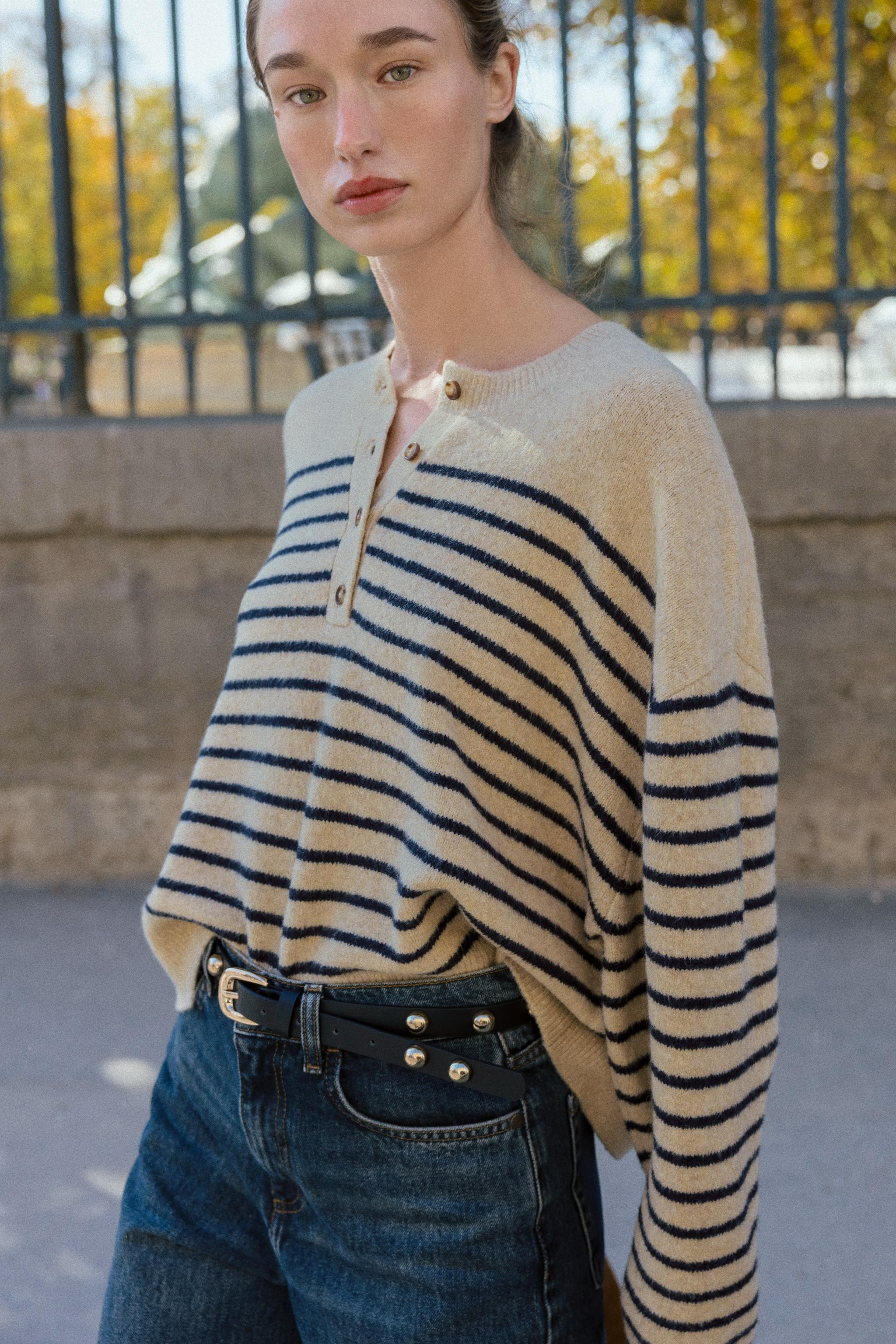 STRIPED KNIT SWEATER | Zara US