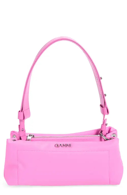 Ganni Pillow Baguette Shoulder Bag in Cyclamen at Nordstrom | Nordstrom