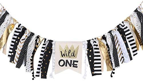 Amazon.com: Wild One Banner for 1st Birthday - First Birthday for Party Decorations, Photo Booth ... | Amazon (US)