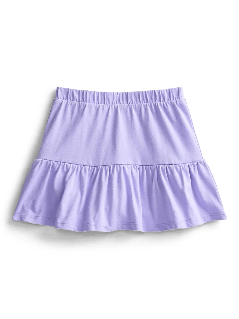 Wonder Nation Toddler Girls Tiered Ruffle Scooter Skirt, Sizes 18M-5T | Walmart (US)