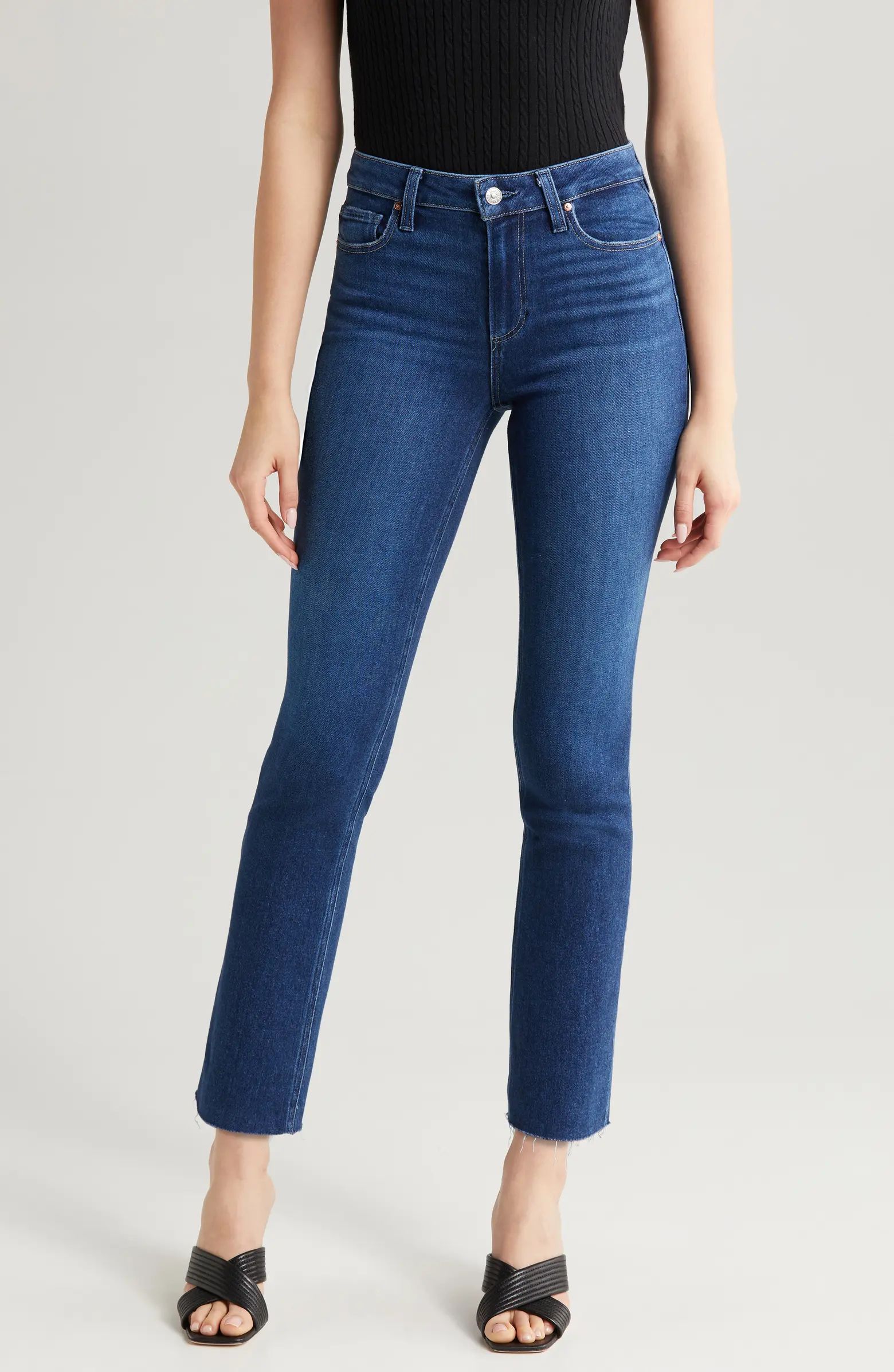 PAIGE Cindy Raw Edge Straight Leg Jeans | Nordstrom | Nordstrom