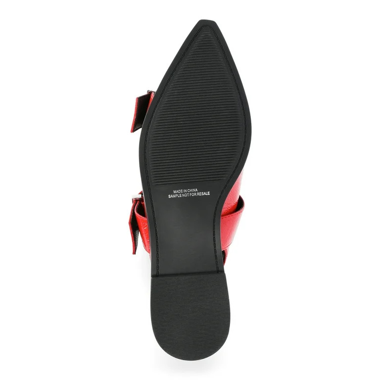 Scoop Women's Faux Leather Buckle Slingback Flats | Walmart (US)