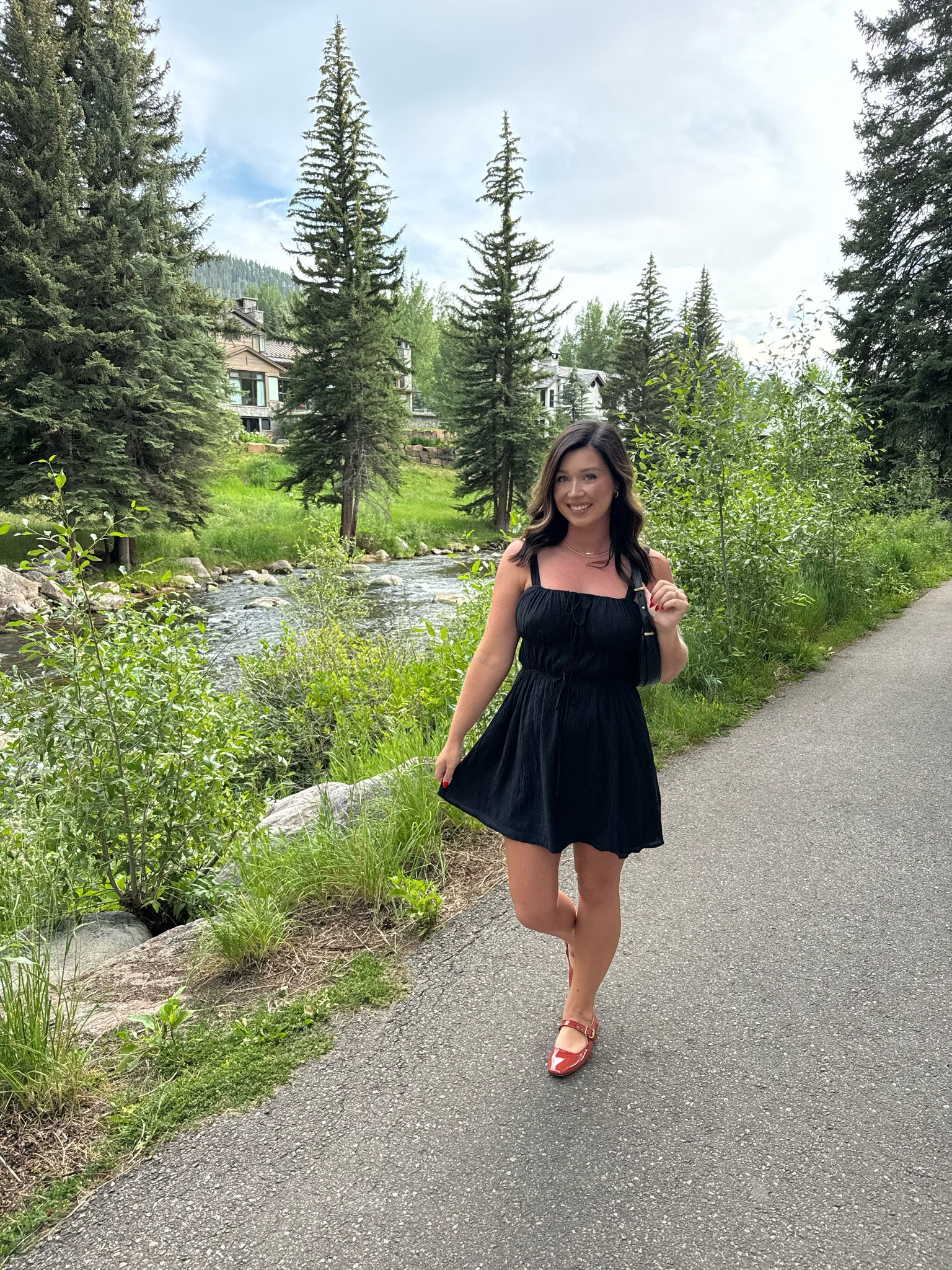 Vail day 1 dinner outfit - wearing medium in the dress 

#LTKStyleTip #LTKShoeCrush #LTKTravel