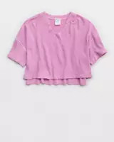 OFFLINE By Aerie Wow! Waffle Notch Neck T-Shirt | Aerie