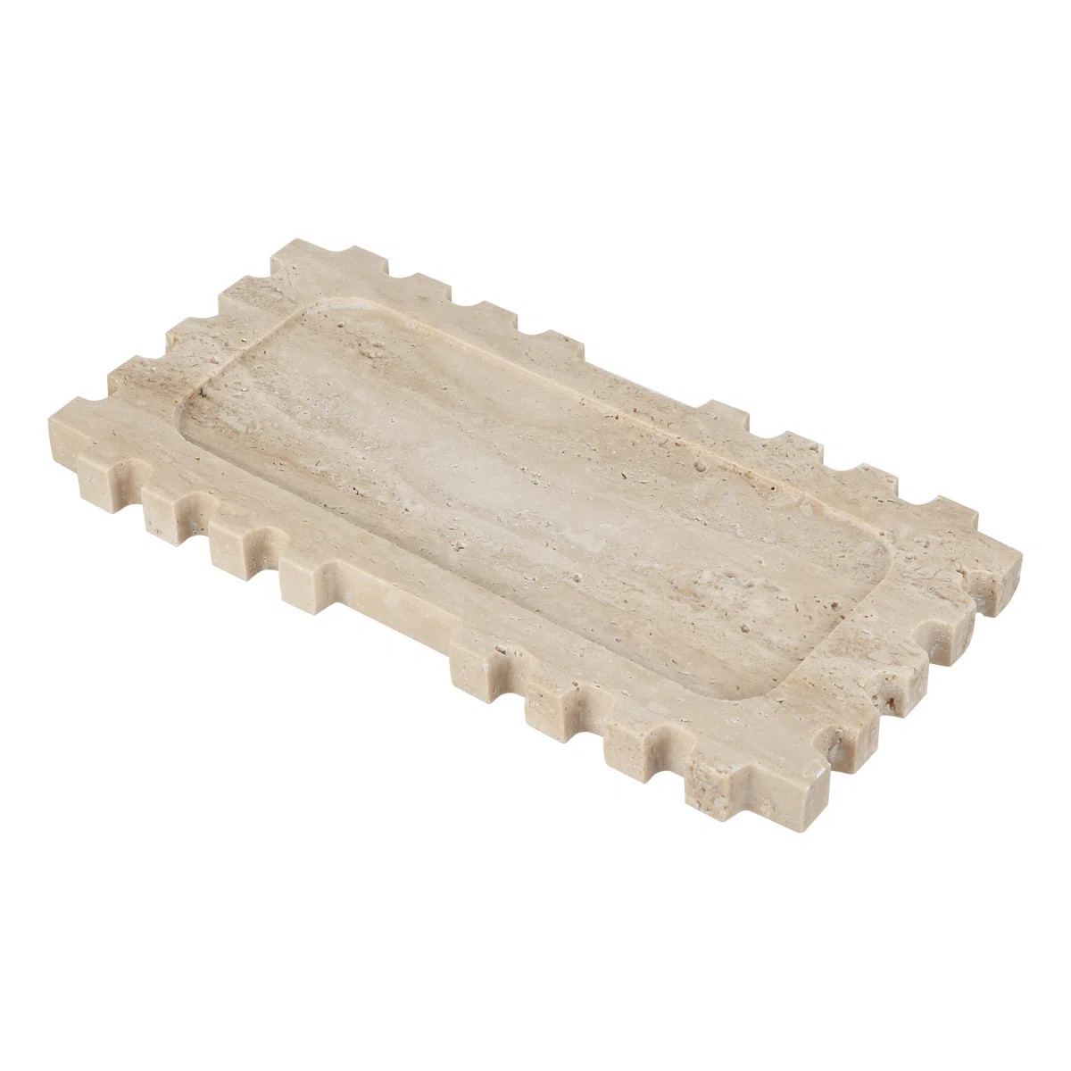 Lulu Travertine Rectangular Tray | Wayfair North America