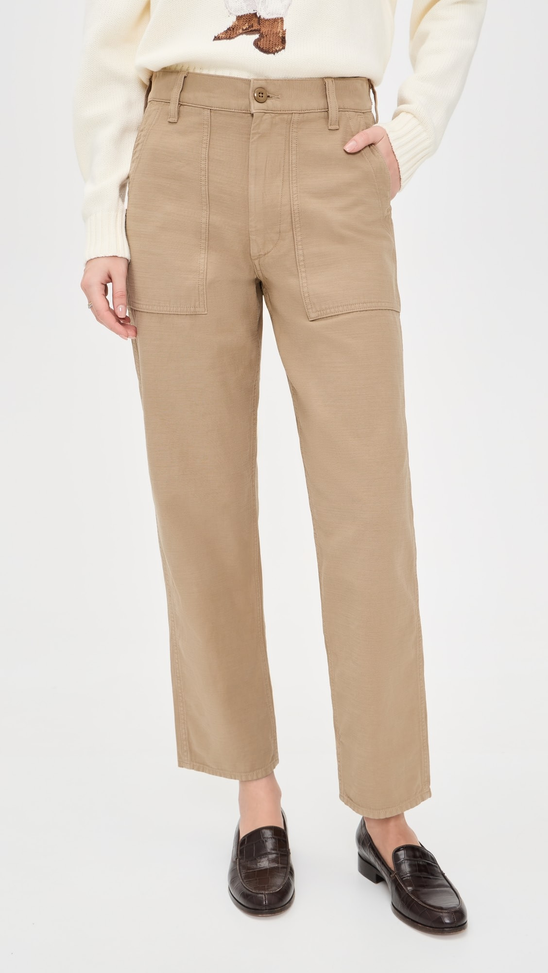 16/1 Cotton Sateen Ankle Straight Pants | Shopbop
